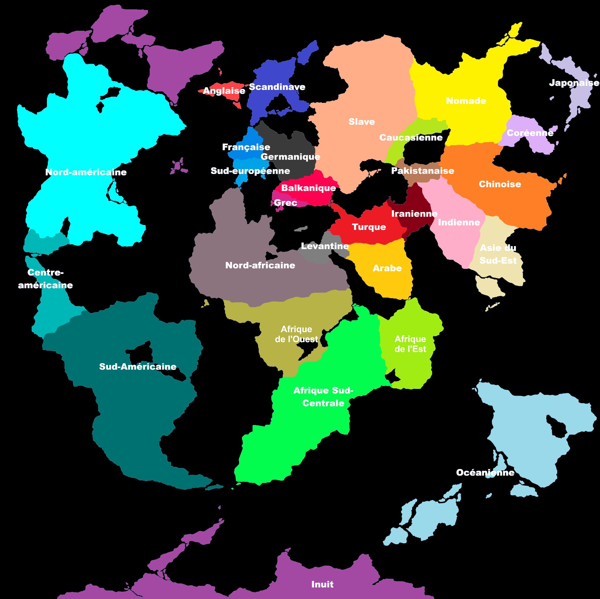 Carte officielle des cultures d'Orbis Magna